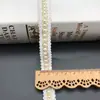 Nova Renda com Miçangas Versátil para Acabamento DIY Acessórios de Roupa Elástica Pérola Decoração de Roupa Renda para Acabamento de Tecido