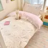 2026 Novo Conjunto de Roupa de Cama para Dormitório Três Peças 100% Algodão Estudante Universitário Capa de Edredom de Algodão Puro Lençol de Cima Lençol com Elástico Roupa de Cama