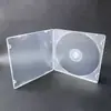 Caixa quadrada Mingping 300 peças caixa de CD ultrafina, caixa quadrada de PP com tampa inserível, caixa de DVD para disco único
