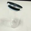 Bote de Té para el Hogar con Tapa Recta de Bambú, Frasco Sellado, Frasco Redondo Transparente para Almacenamiento de Alimentos, Frasco Sellado de Vidrio de Borosilicato Alto