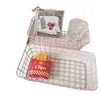 Cesta de almacenamiento miscelánea de escritorio color rosa hierro, cesta organizadora para dormitorio de estudiante, cesta de almacenamiento simple y artística