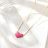 El Collar Más Popular de Amazon, Accesorios de Alta Gama, Versátil Estilo Ins Collar de Corazón de Durazno con Pegamento Puro para Mujer