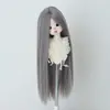 Peruca para Boneca BJD 346 Folha Luo Li Acessórios de Cabelo para Vestir Boneca Franja Longa Cabelo Longo Liso Múltiplas Cores Disponíveis