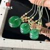 Colgante de paz de calcedonia de ágata tipo hielo natural, colgante estilo antiguo de calcedonia verde, accesorios para manualidades, ventas en vivo y servicios de dropshipping