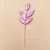 Ramas Navideñas Doradas de 33 cm con 6 Hojas, Suministradas por Amazon para Comercio Electrónico Transfronterizo, Decoración de Corona para Árbol de Navidad con Hojas Doradas