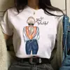 Camiseta Estampada de Moda para Mujer Mujer Nueva Camiseta Negra Femenina S