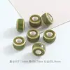 Pulsera con cuentas espaciadoras de cerámica de colores, accesorios, pieza plana, cuenta suelta de cerámica, accesorios para joyería, cuentas, lote suelto, materiales para ropa DIY