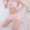 Meiyujia Invierno Nuevo Traje de Pijama Estilo Niña Linda Suave Lindo Dibujos Animados Ropa Interior Secundaria Suave Cera Ropa de Casa