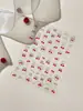 Yitu Doble Capa Estampado en Caliente Lazo Fresas Calcomanías para Uñas Exquisitas Lindas Dulces Calcomanías Decorativas Yt5909