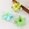 Pinza para el pelo de flor de Plumeria colorida romántica de 8 cm, Pinza de pez de cola floral fresca, Accesorio para el pelo para la parte trasera de la cabeza, Horquilla grande de moda