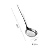 Aço Inoxidável 304 Colher de Sopa Rasa Espessada e Aprofundada Colher de Cabeça Grande Colher para Fondue Colher Escorredora Colher Doméstica para Mingau Colher para Bolinho Colher com Filtro