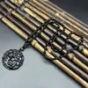 Nuevo Colgante de Cuentas de Vidrio Étnicas Estilo Chino Hebilla de Seguridad para Girar la Fortuna Cadena Versátil para Suéter Unisex