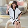 Pijama Kimono de Estilo Japonés para Niñas Estilo Princesa Conjunto de Verano para Niñas Niños Oso Ropa de Dormir Manga Corta Ropa Exterior para Bebé