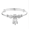 Pulsera Atrapasueños Igual que en Douyin, Estilo Bosque Dulce Aleación Plateada Pulsera con Colgante de Borla, La Mejor Pulsera para Amiga de Dama
