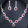 Joyería de Zafiro Transfronteriza Set de Gota de Agua Collar Moda de Alta Gama Joyería Versátil Accesorios de Collar de Lujo Ligero para Mujeres