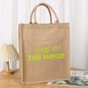 Saco de linho portátil Atacado Muji Juta Bag Saco de linho Bolsa de linho Saco de linho feito com logotipo imprimível