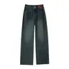 Jeans de Pierna Ancha de Cintura Alta Color Gris Cemento para Mujer Primavera y Otoño 2025 Nuevos Pantalones Rectos Sueltos Vintage que Cubren la Cadera para Cuerpo en Forma de Pera
