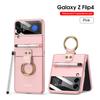 Funda plegable ultrafina con hebilla de anillo y todo incluido para Samsung ZFlip4, con lápiz óptico creativo, Amazon
