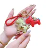 Oro Puro 999 Oro, Hazte Rico Inmediatamente, Colgante Llavero, Bolsita de Pony Linda, Cadena Colgante para Teléfono Móvil, Regalo