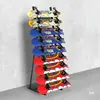 Portaesquís para Snowboard Estante de Pie para Snowboard Soporte de Rack para Monopatín de Tabla Única Estante de Almacenamiento para Doble Tabla Estante de Pared