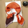 Bufanda de seda cuadrada de seda, bufanda fina de alta calidad para mujer, elegante bufanda con estampado, protección para el cuello, bufanda decorativa, venta al por mayor