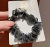 Diadema de organza con pedrería, simple y elegante, diadema negra de alta elasticidad, nuevo accesorio para el cabello de malla