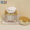 Fabricante em estoque conjunto de garrafas quadradas de plástico acrílico garrafa processo de galvanoplastia jateamento garrafa de loção 120ml
