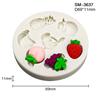 Molde de Silicone para Fondant Morango Limão DIY Molde de Silicone para Chocolate Decoração de Frutas Ferramentas para Assar Bolo