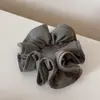 Goma para el pelo tipo capullo de flor de color sólido estilo coreano con bordes rizados, Tacto de alta gama, Suave accesorio para el pelo de color sólido para coleta baja para mujer