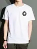 Camiseta de Manga Corta para Hombre de Verano Camiseta Ajustada Moda Nacional Súper Caliente Ins Gris Adolescente Top Clásico Ropa