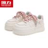 Zapatos Blancos Warrior Wxy-M673Y 2025 Nuevos Suela Gruesa Aumentadores de Altura Otoño Populares Versátiles Zapatos para Mujer para Estudiantes (Magia)