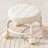 Taburete giratorio para el hogar con ruedas, taburete de almacenamiento, taburete de ajuste a la costura, taburete bajo giratorio para limpiar el suelo, taburete para ayudar a los niños a aprender a caminar