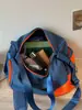Bolsa de viaje corta de moda con bloques de color, bolsa de hombro para deportes y fitness, para montañismo al aire libre, yoga, natación, bolsa de almacenamiento con separación de compartimentos secos y húmedos