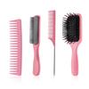 Luotts Pente Almofada de Ar Conjunto de Cabeleireiro Pente Dentes Largos Pente Cabelo Liso Pente com Bolsa de Ar Pente de Cauda Pontiaguda Pente de Dentes de Nylon