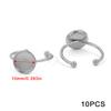 Soporte de anillo pulido de color acero inoxidable que retiene el color DIY Anillo Pinto anillo anillo cara del anillo horno oro incrustado perla soporte de anillo de apertura accesorios