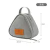 Nueva bolsa para bolas de arroz de desayuno bolsa térmica triangular bolsa para el almuerzo del trabajo bolsa para sándwich de leche huevo desayuno en stock pelo