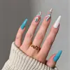 Uñas Postizas para Uñas Artísticas, Uñas Portátiles, Color Sólido Degradado, Estilo Simple y Elegante, Sensación de Alta Gama, Uñas Largas Cónicas, 24 Piezas, Uñas Postizas Removibles