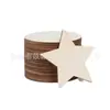 Boj Corte Láser Piezas Geométricas de Madera Bricolaje Decoración del Hogar Hecho a Mano Piezas Redondas de Madera Personalización Ligera