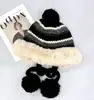 Sombrero de Aviador de Felpa a Rayas Estilo Fair Isle Nuevo para Otoño e Invierno, Espesado para Calidez y Protección contra el Frío, Sombrero Cerrado para Mujer
