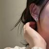 Aretes de Plata Esterlina S925 con Textura de Nariz de Cerdo Estilo Personalizado Ins Aretes Simples Estilo Blogger Coreano Joyería para la Oreja Venta al por Mayor