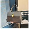 Bolso de Mano con Patrón de Cocodrilo Europeo y Americano Moda Casual para Mujer Retro Nuevo Color Sólido 2025 Hebilla de Cierre Hombro Cruzado Moderno