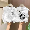 Chaleco Exterior de Algodón Puro Tie-Dye de Verano para Niños 2026 Nuevo Estilo Camiseta para Niños Top Elegante