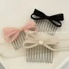 Pente de Cabelo com Laço de Rede e Grampo Estilo Coreano, Nova Ferramenta de Penteado para Controlar Fios Soltos, Pente Invertido da Moda, Presilha de Cabelo Elegante