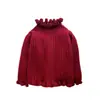Conjunto de Overol Súper Lindo para Bebé Otoño e Invierno Conjunto de Dos Piezas: Suéter Elegante para Bebé con Cuello de Encaje + Mono de Punto