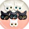 Nuevos accesorios de resina de gato 3D de gran tamaño, hechos a mano, creativos, para refrigerador, adhesivos de gel crema, funda para teléfono móvil.