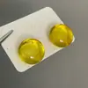 Pendientes de Cuentas Transparente de Colores Dopamina para Mujer, Simples y Versátiles, Dulces y Elegantes, Clips para Orejas sin Perforar