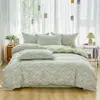 Juego de Ropa de Cama de Cuatro Piezas Floral de Primavera 100% Algodón para Uso en el Hogar, Funda de Edredón Suave de Algodón Puro, Sábana Bajera Matrimonial, Juego de Cuatro Piezas para Todas las Estaciones