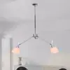 Lámpara de techo de brazo mecánico italiano de brazo largo para comedor, estudio, sala de estar, candelabro plegable ajustable, retráctil, candelabro de doble cabeza