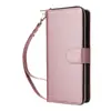 Funda de Cuero para Teléfono Estilo Cartera con Ranuras para Nueve Tarjetas R20, Adecuada para Samsung S26Ultra Nuevo S25Edge/S24Fe
