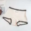 Pantaloncillos tipo bóxer con forro polar para mujer para otoño e invierno, cálidos, suaves, amigables con la piel, sin costuras, anti-exposición, shorts de seguridad para mujer